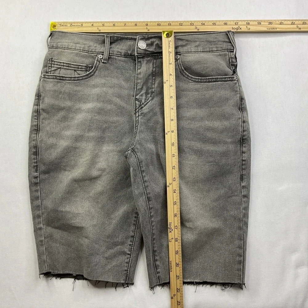 True Religion Jean Shorts Men Sz 30 Ricky Relaxed Straight Raw Hem Stretch NWT